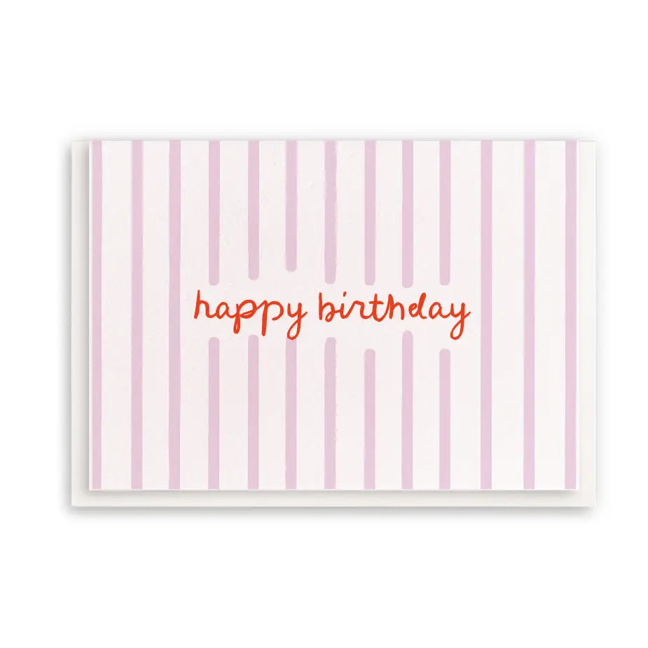 Birthday Stripes Greeting Card