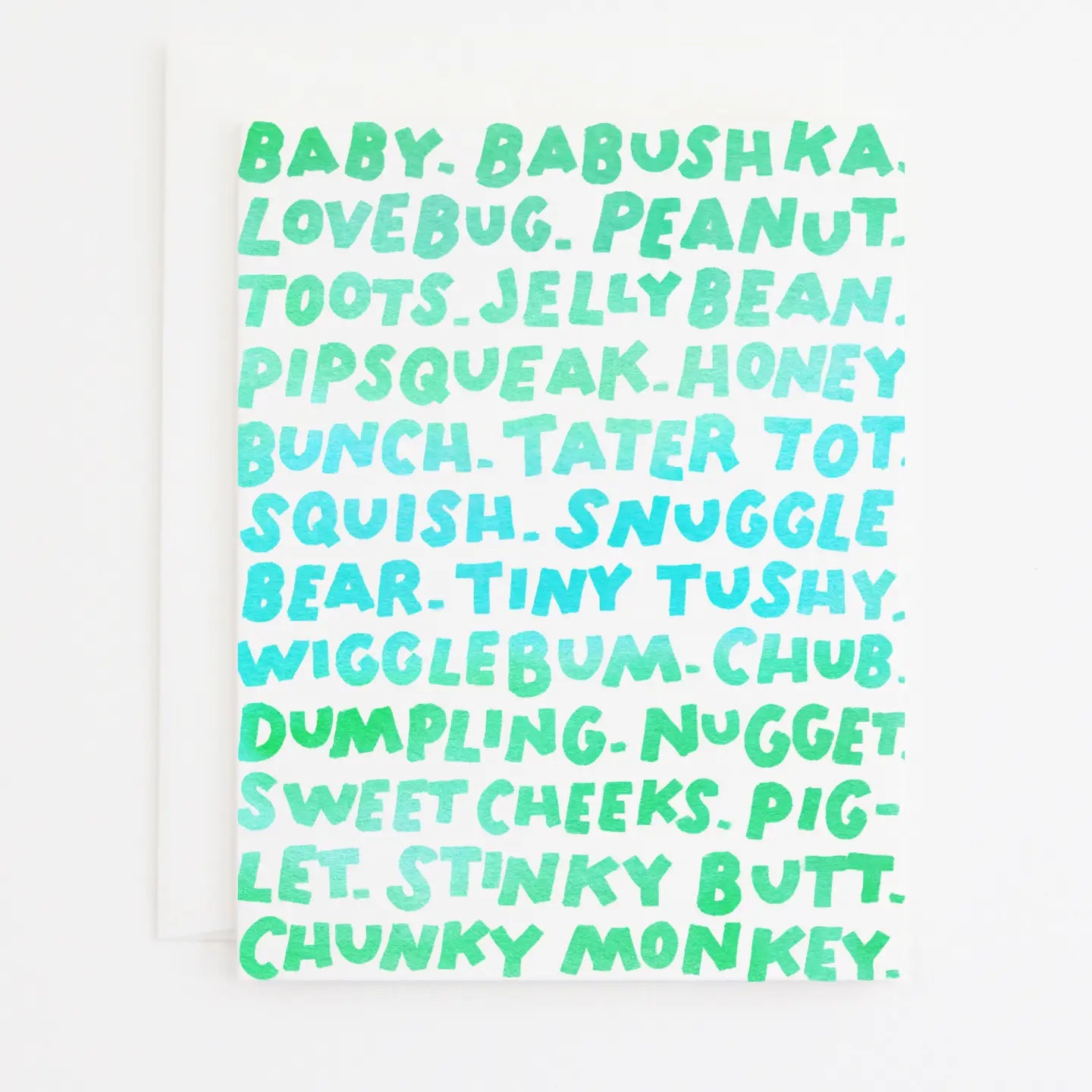 Baby Names Greeting Card