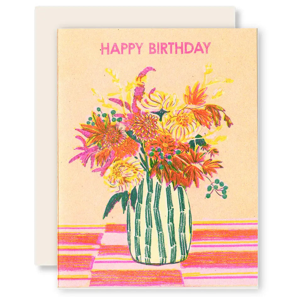 Happy Birthday Stripes Greeting Card