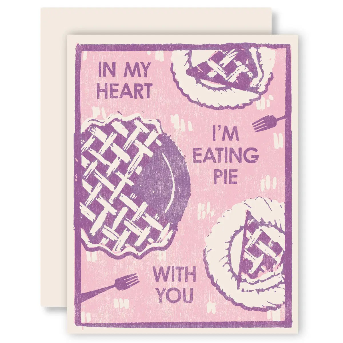Eating Pie With You Greeting Card