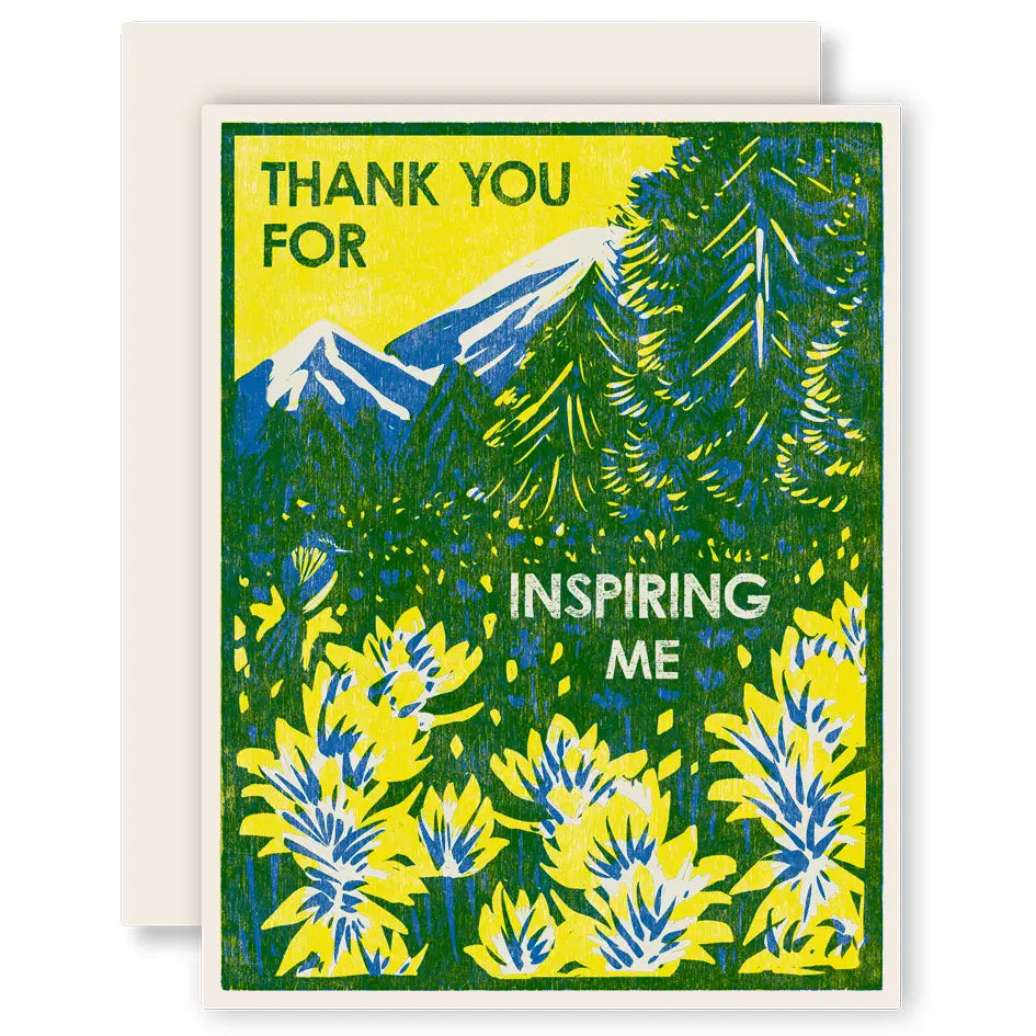 Thank You For Inspiring Me Greeting Card