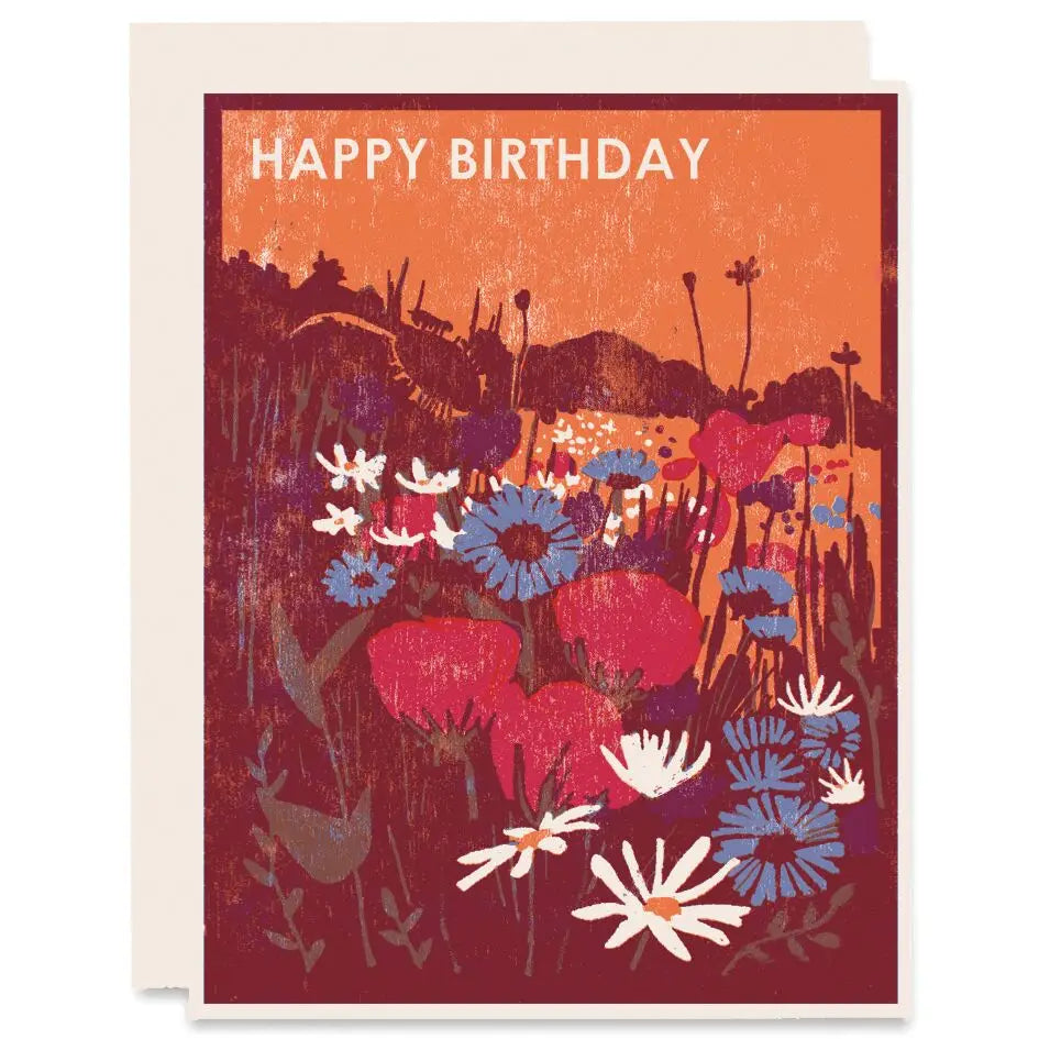 Wildflowers Birthday Greeting Card