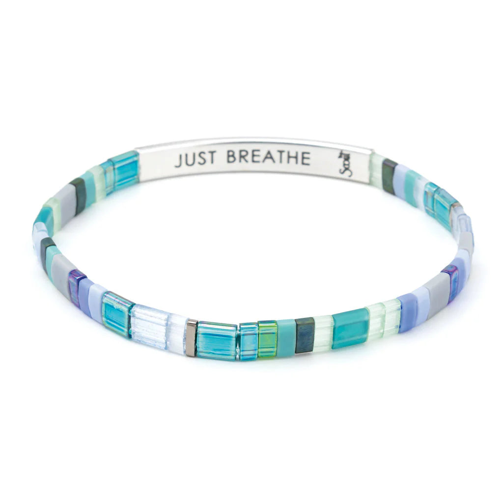 Good Karma Miyuki Bracelet - "Just Breathe" - Turquoise