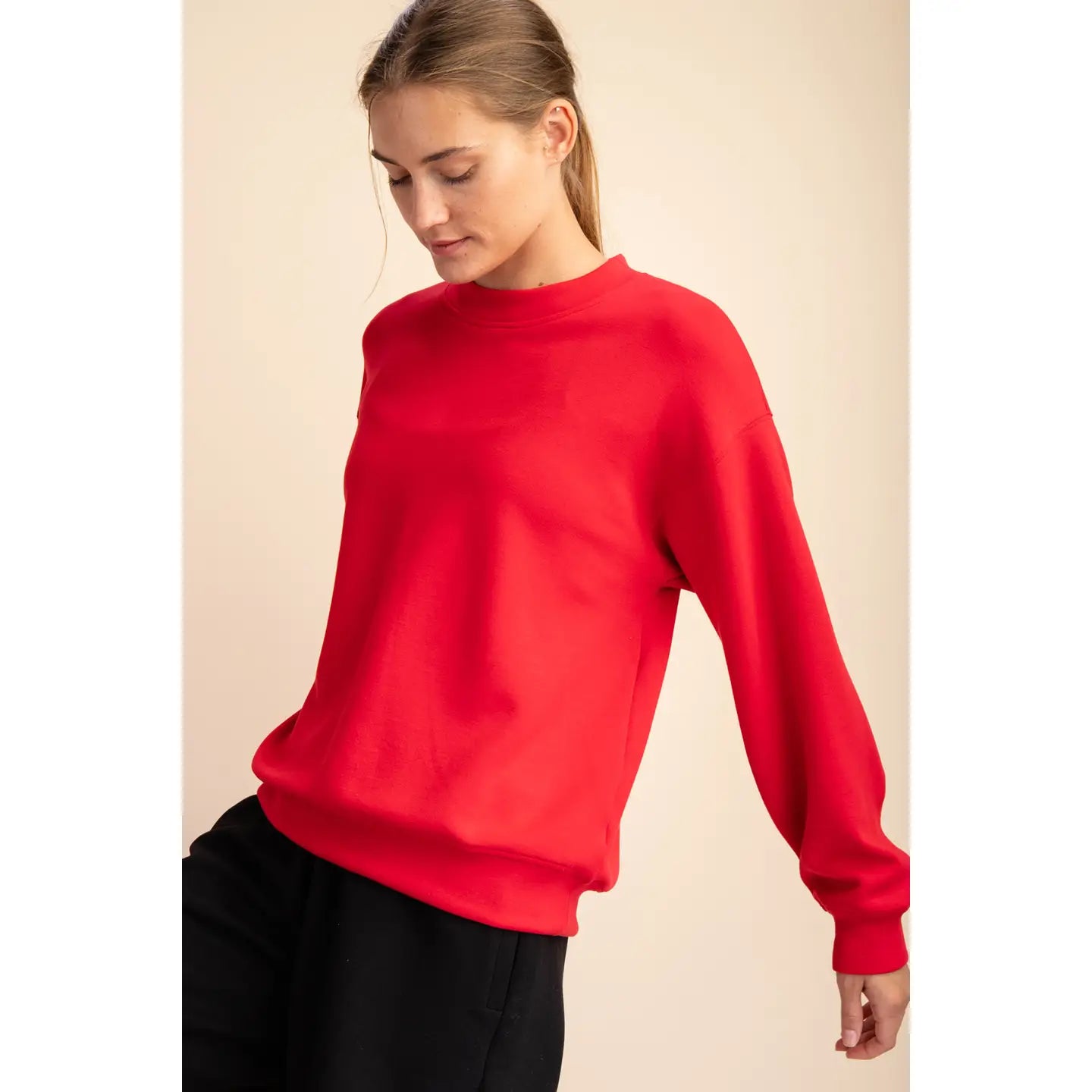 Crew Neck Sweatshirt - True Red