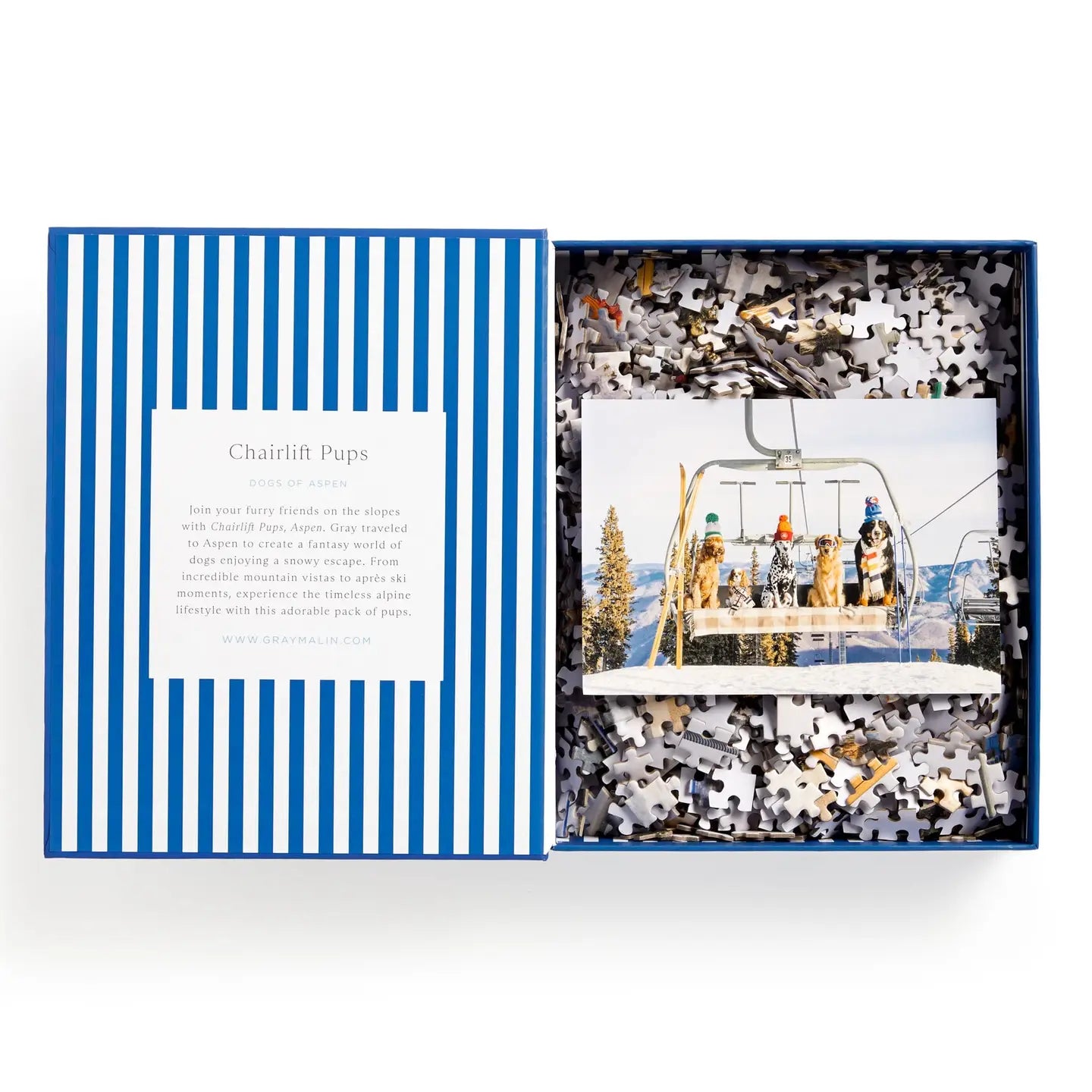 Chairlift Pups 1000-Piece Puzzle