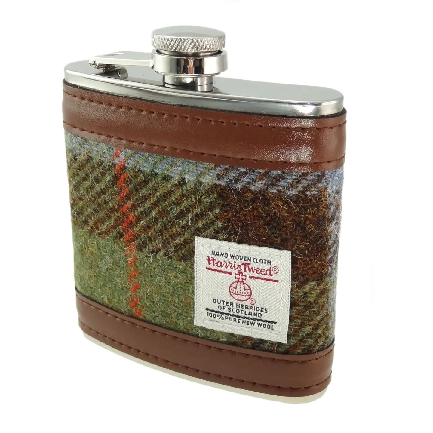 Harris Tweed Hip Flask - MacLeod Tartan