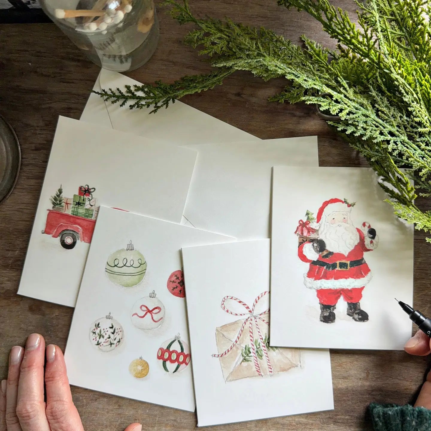 Classic Christmas Notecards - Set of 8