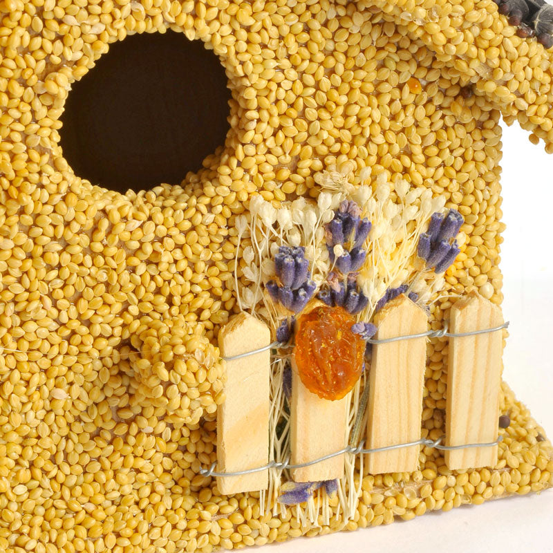 Birdseed House Holiday Ornament - Small Fence