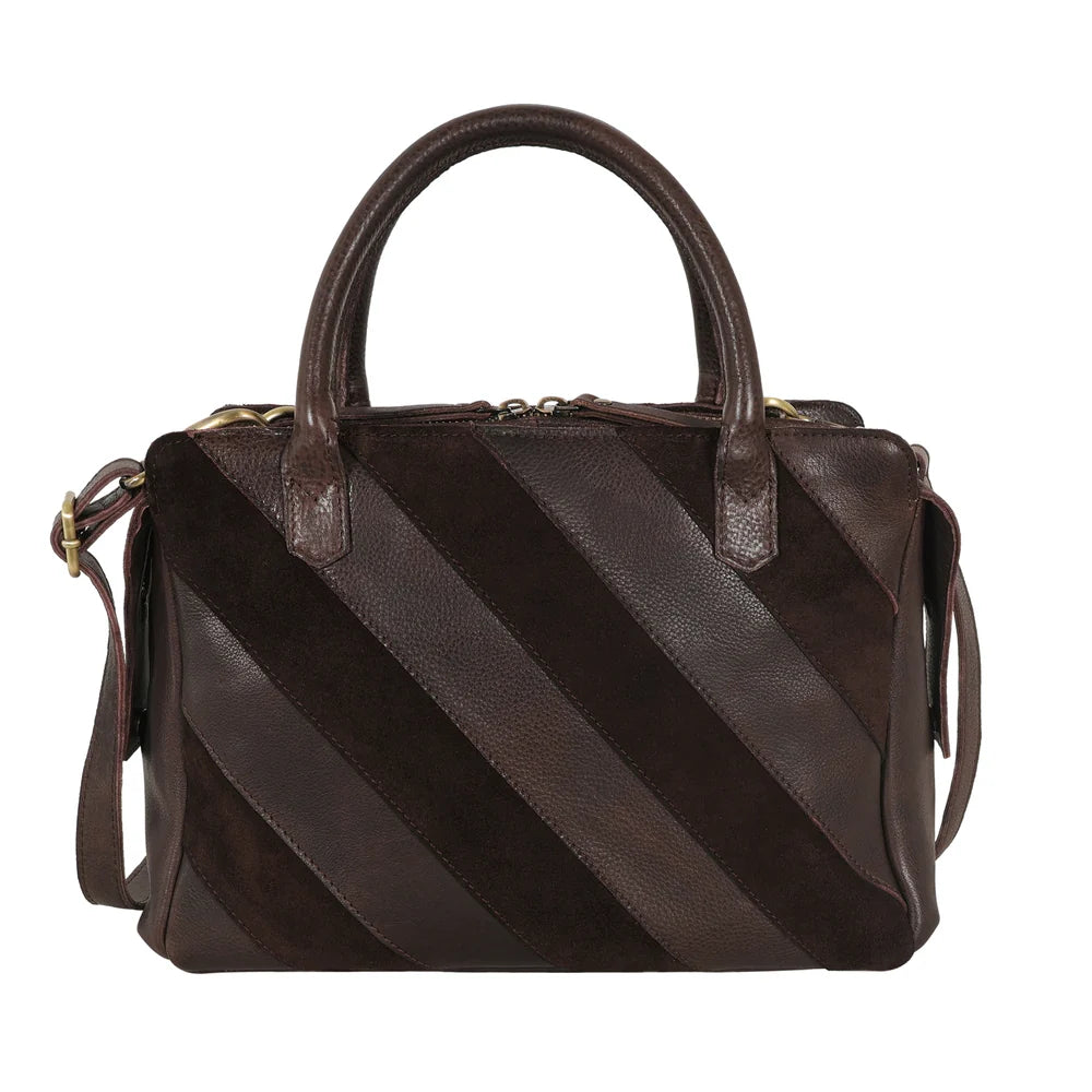 James Suede Crossbody Bag - Brown