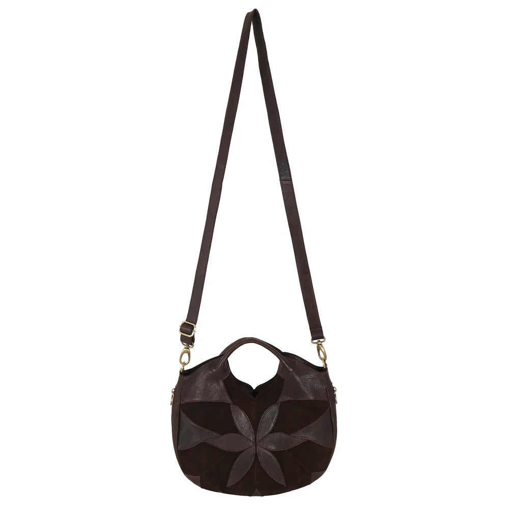 Darby Suede Crossbody Tote Bag - Brown