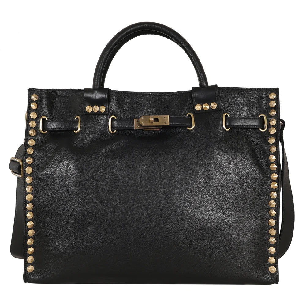 Mare Milled Satchel - Black