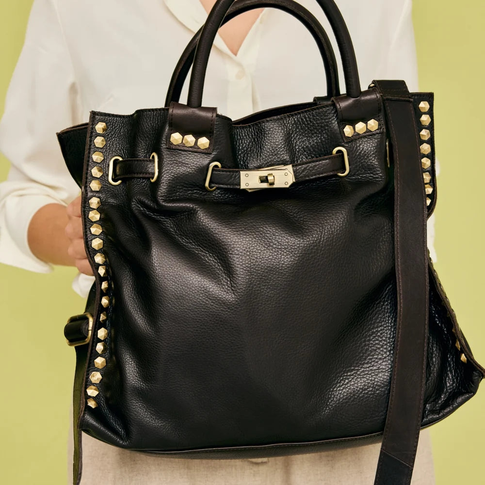 Mare Milled Satchel - Black