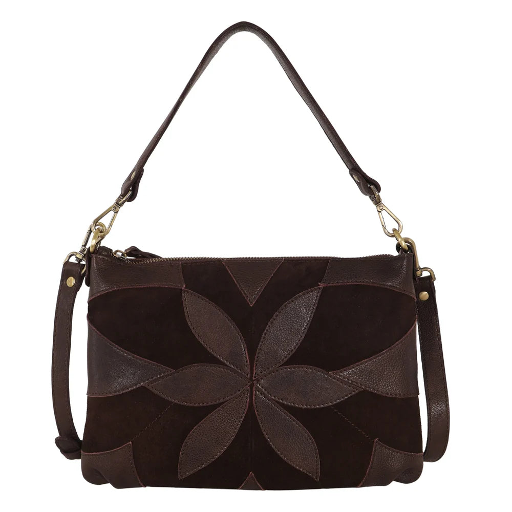 Stevie Suede Crossbody - Brown