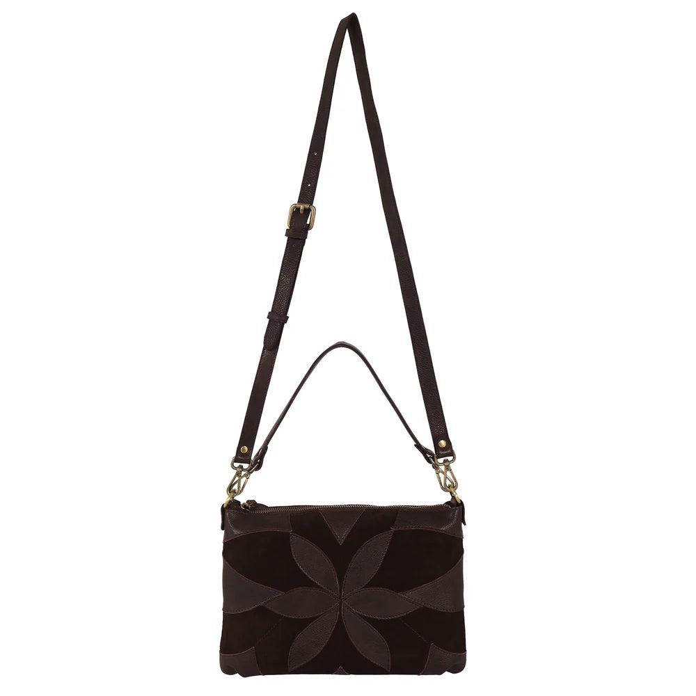 Stevie Suede Crossbody - Brown