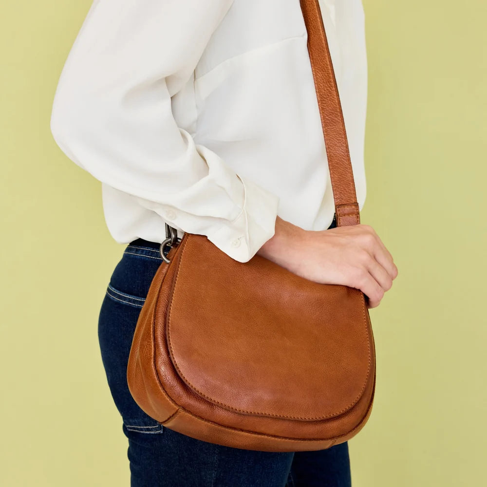 Ridge Crossbody Bag - Cognac