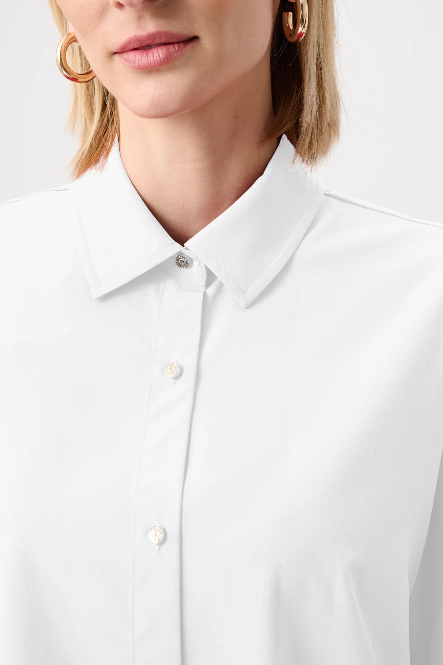 Back Zipper Top - White