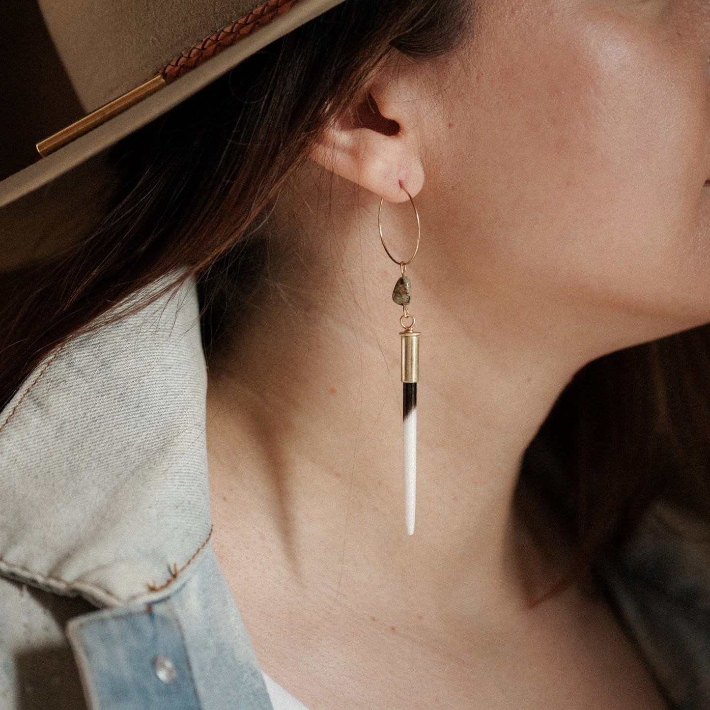 Yellowstone Quill Earrings - White