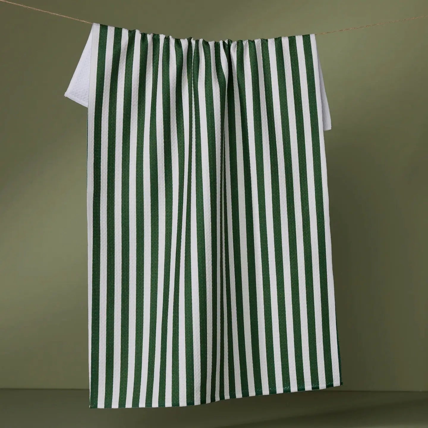Ribbon Gree Tea Towel