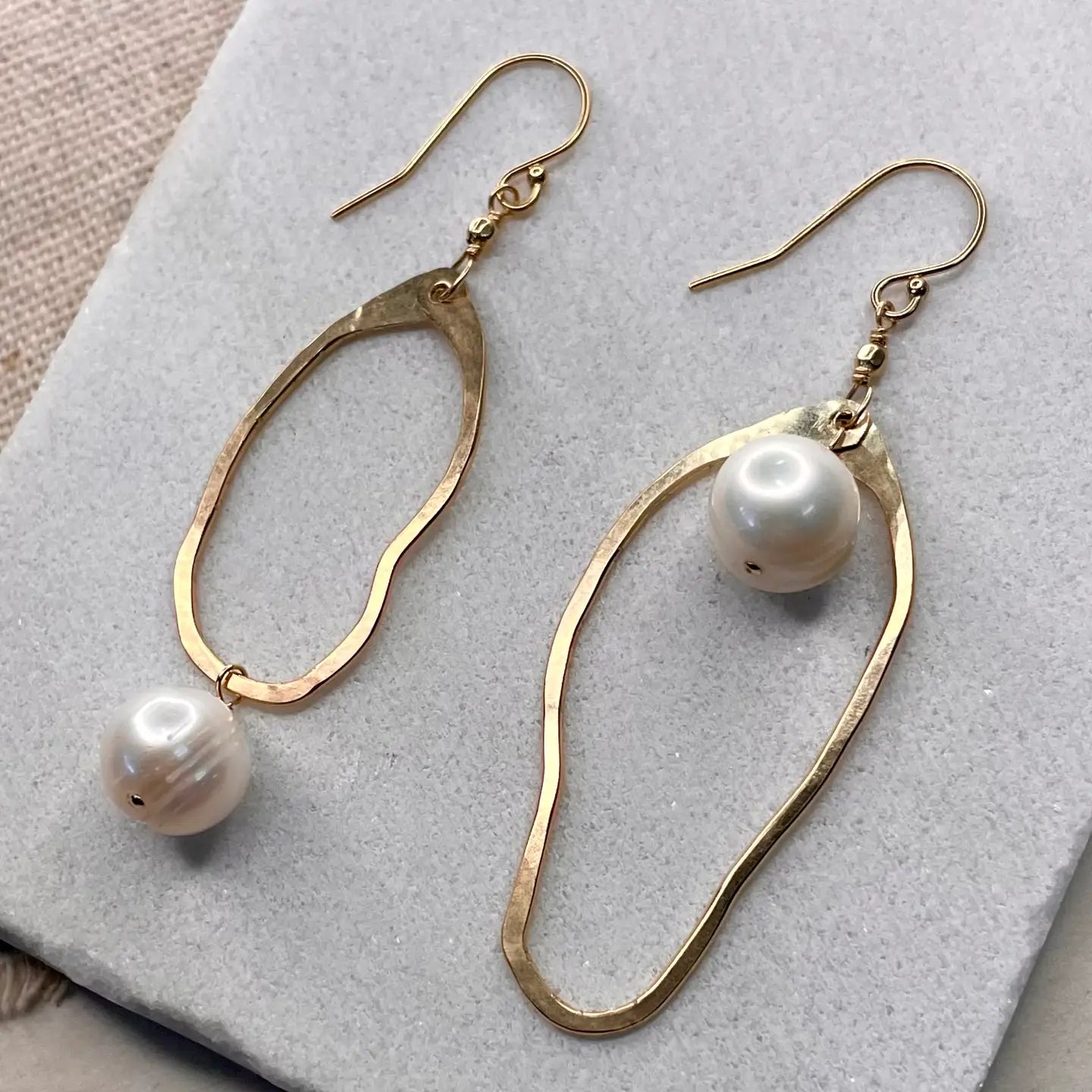 Asymmetrical Pearl Earrings