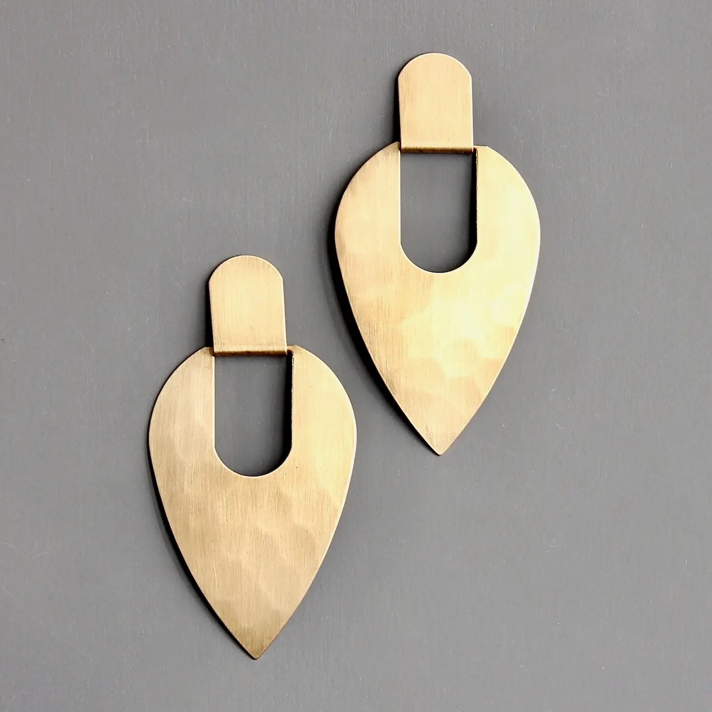 Geometric Hammered Post Earrings