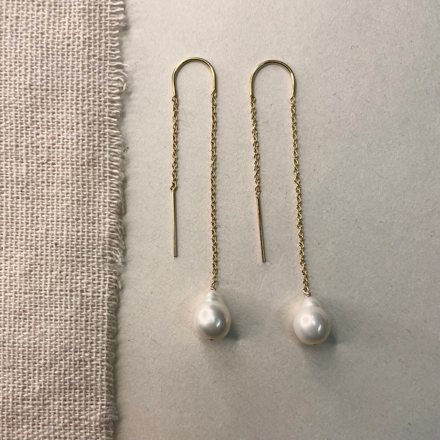 Pearl Threader Earrings