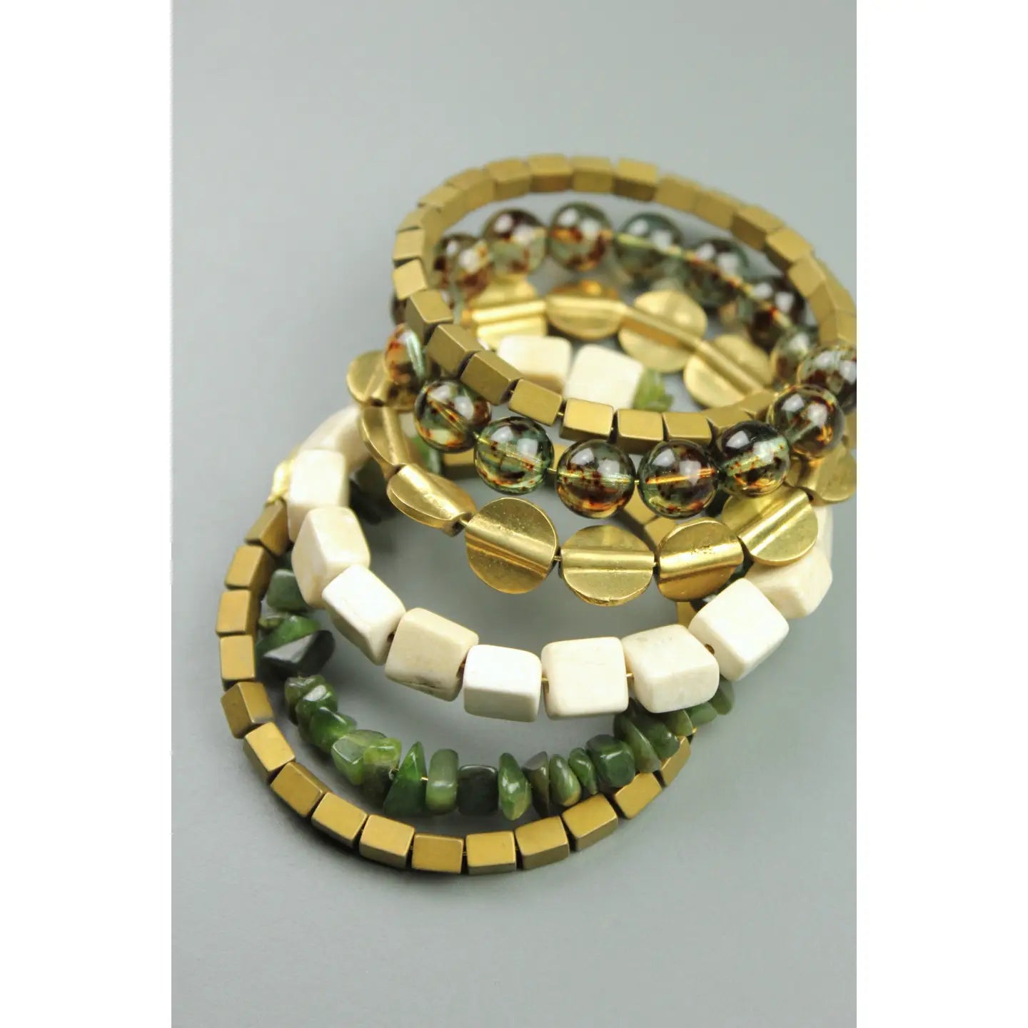 Glass & Gemstone Wrap Bracelet