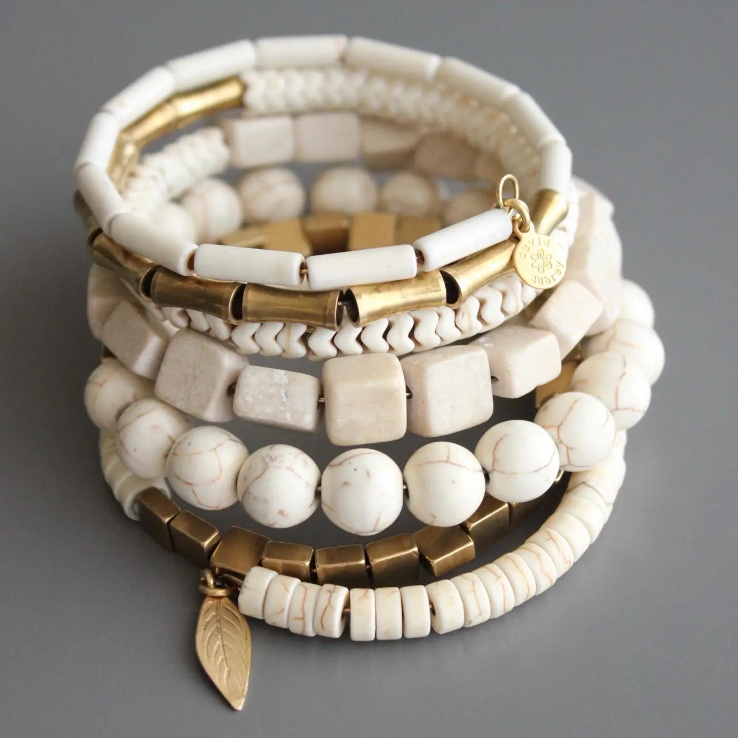 White Stone Wrap Bracelet