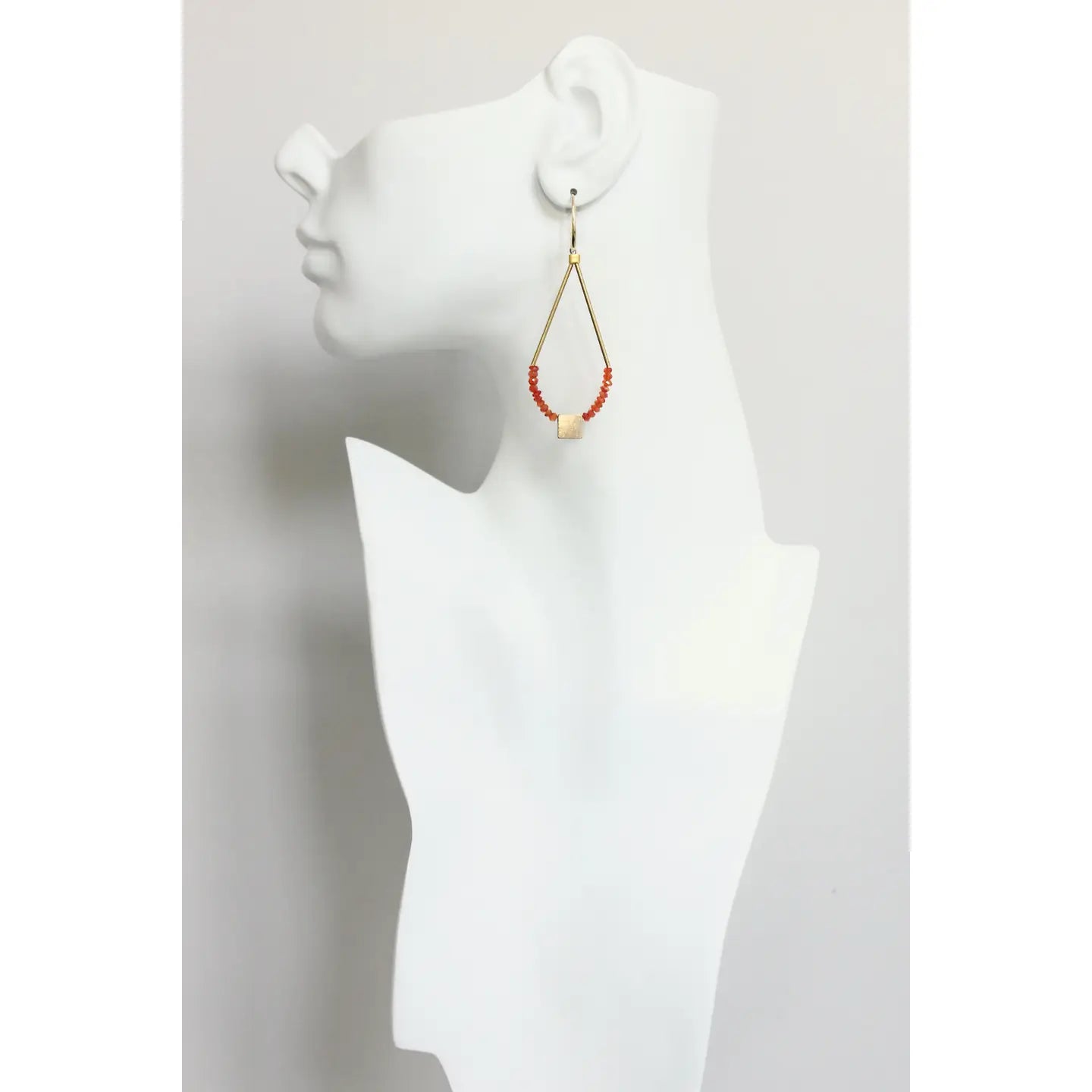 Faceted Carnelian Earrings