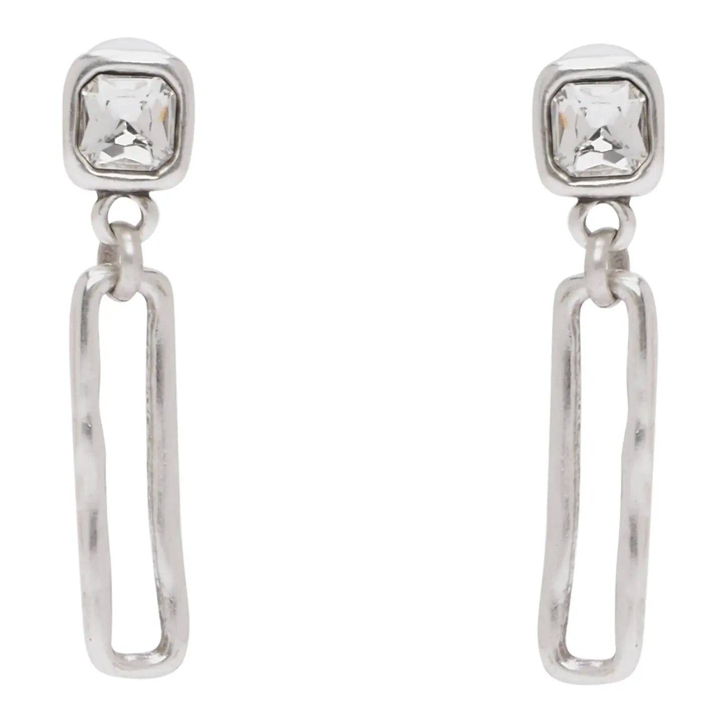 Drop Earrings with Crystals