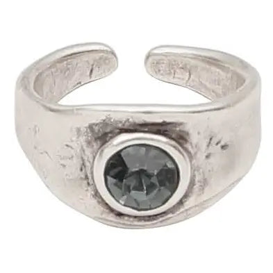 Adjustable Ring with Single Crystal