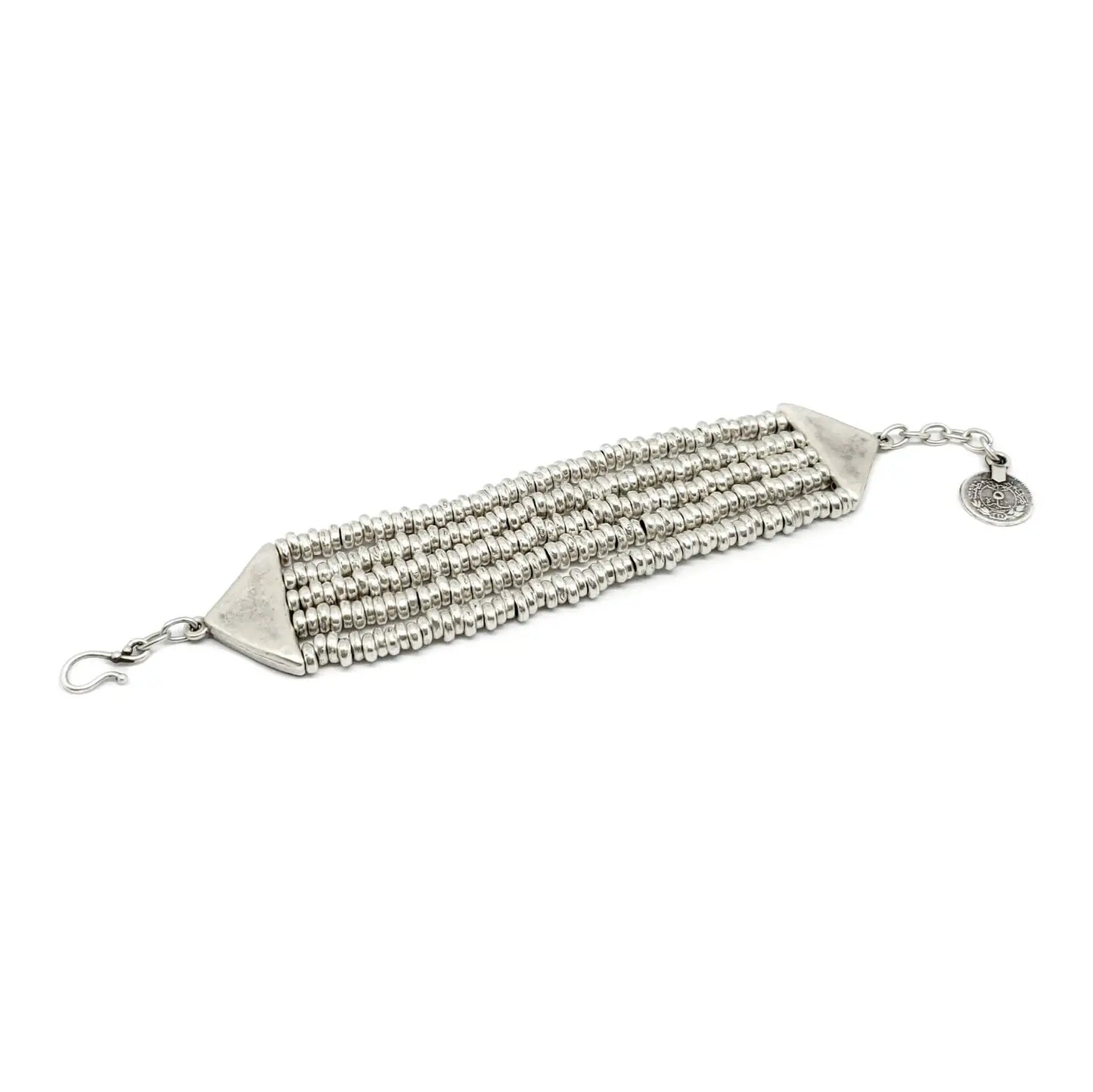 Beaded Pewter Bracelet
