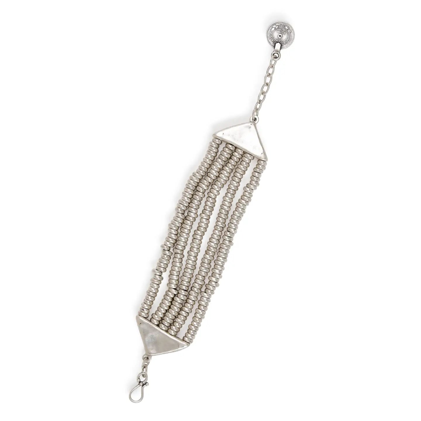 Beaded Pewter Bracelet