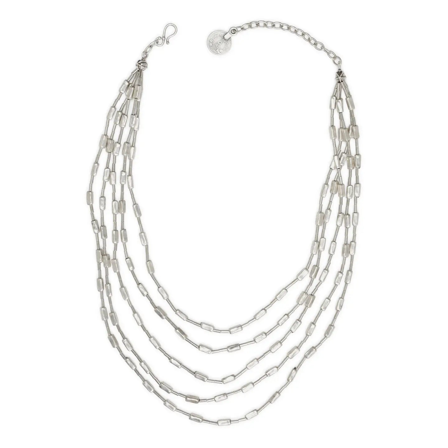 Multi Chain Pewter Necklace