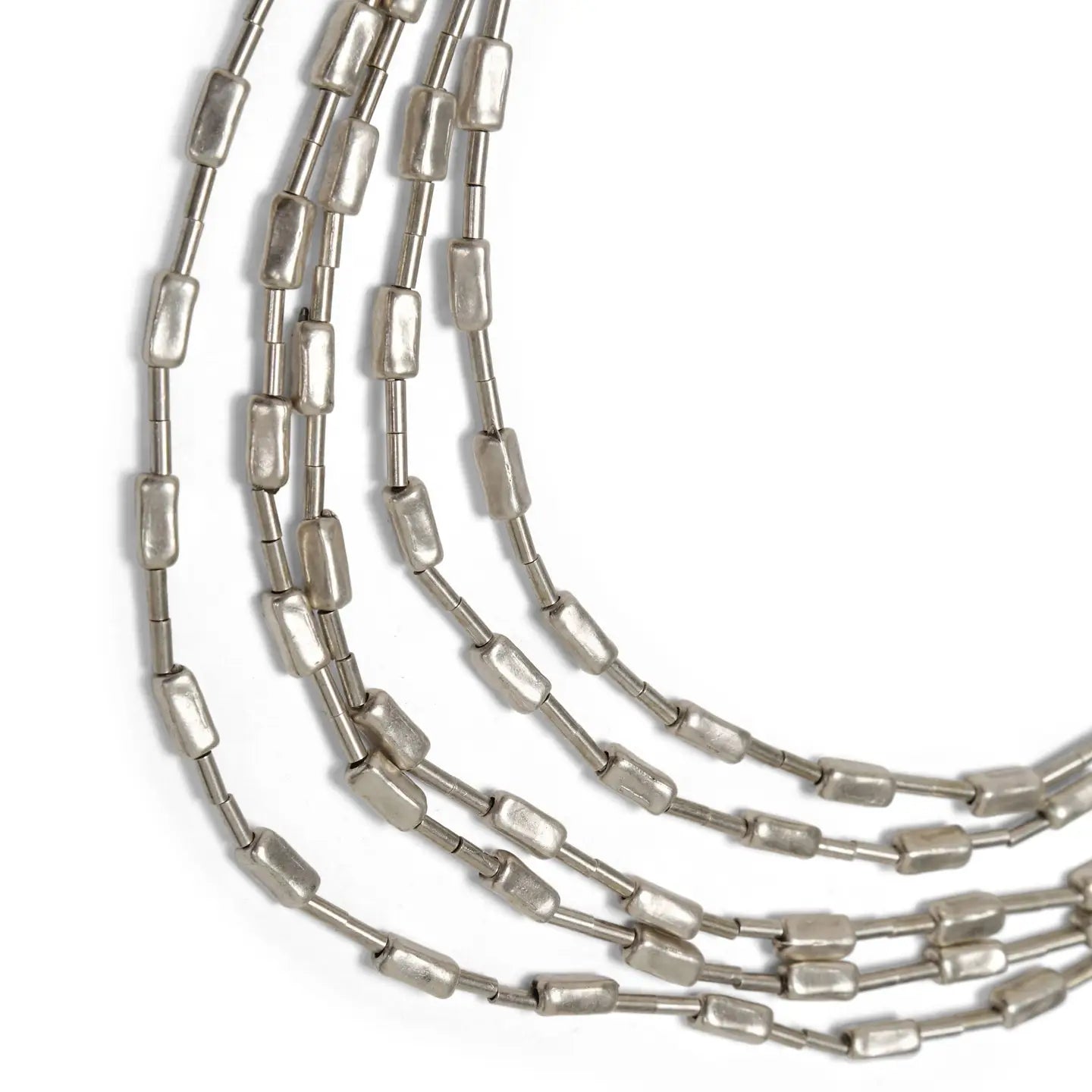 Multi Chain Pewter Necklace