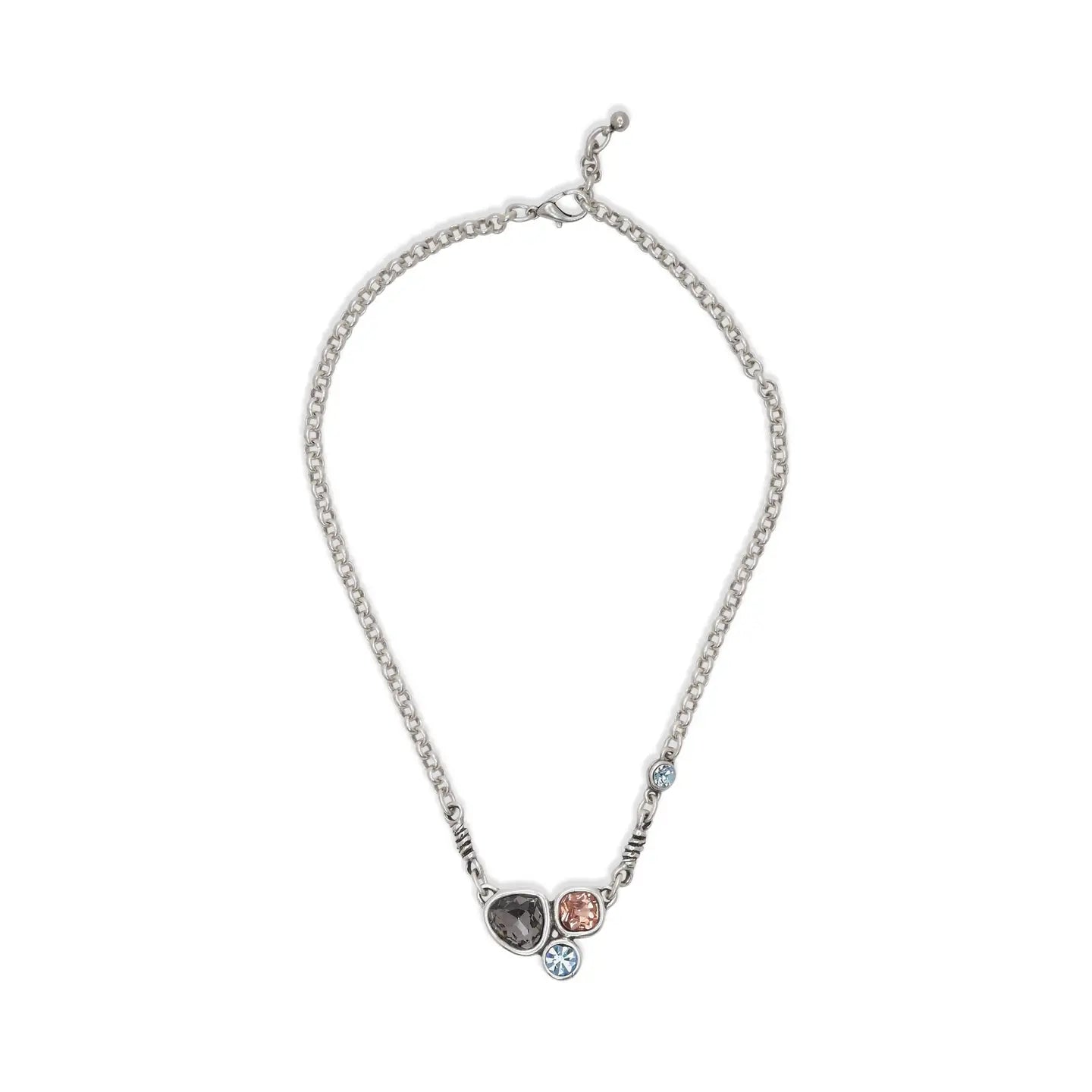 Multi Color Pewter Necklace