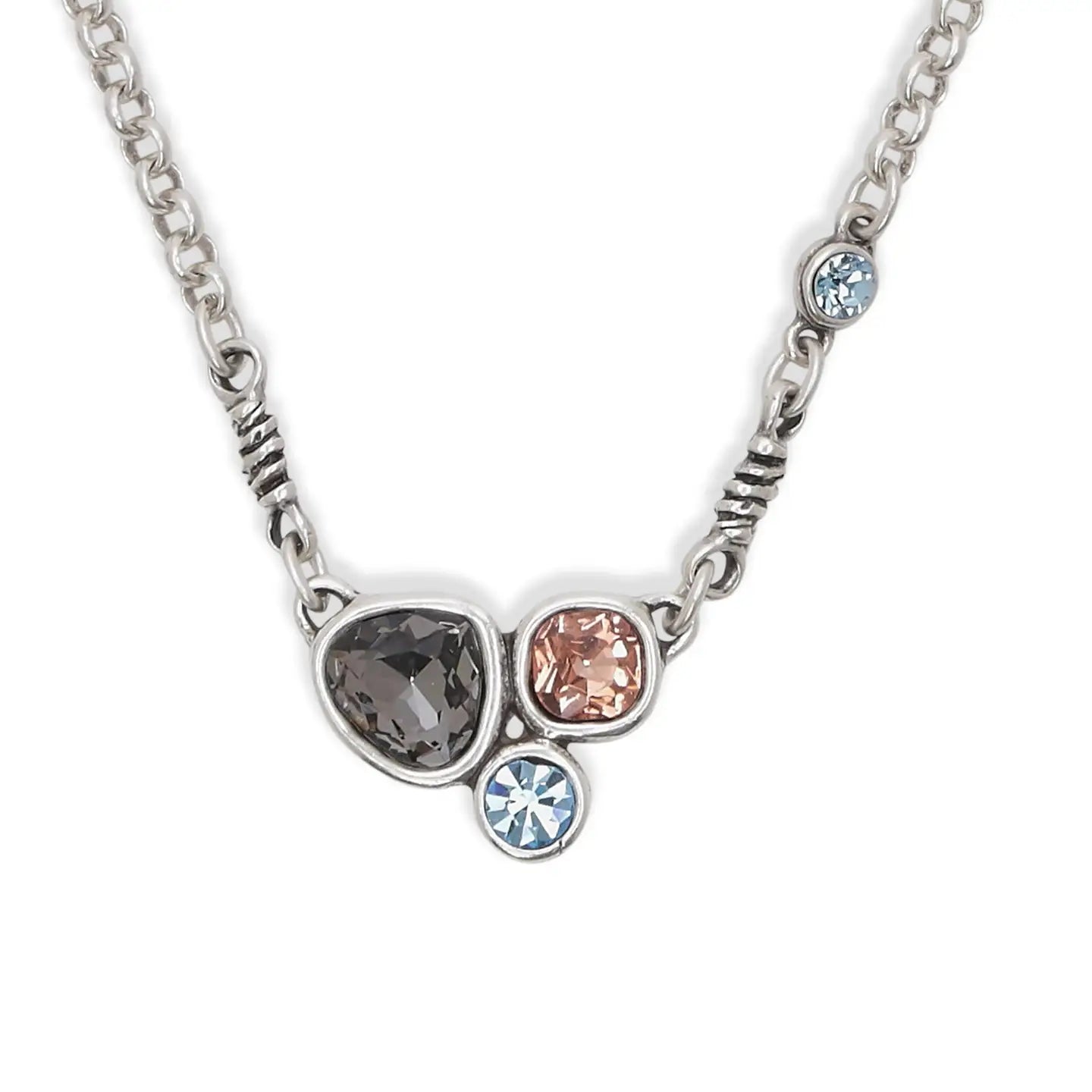 Multi Color Pewter Necklace