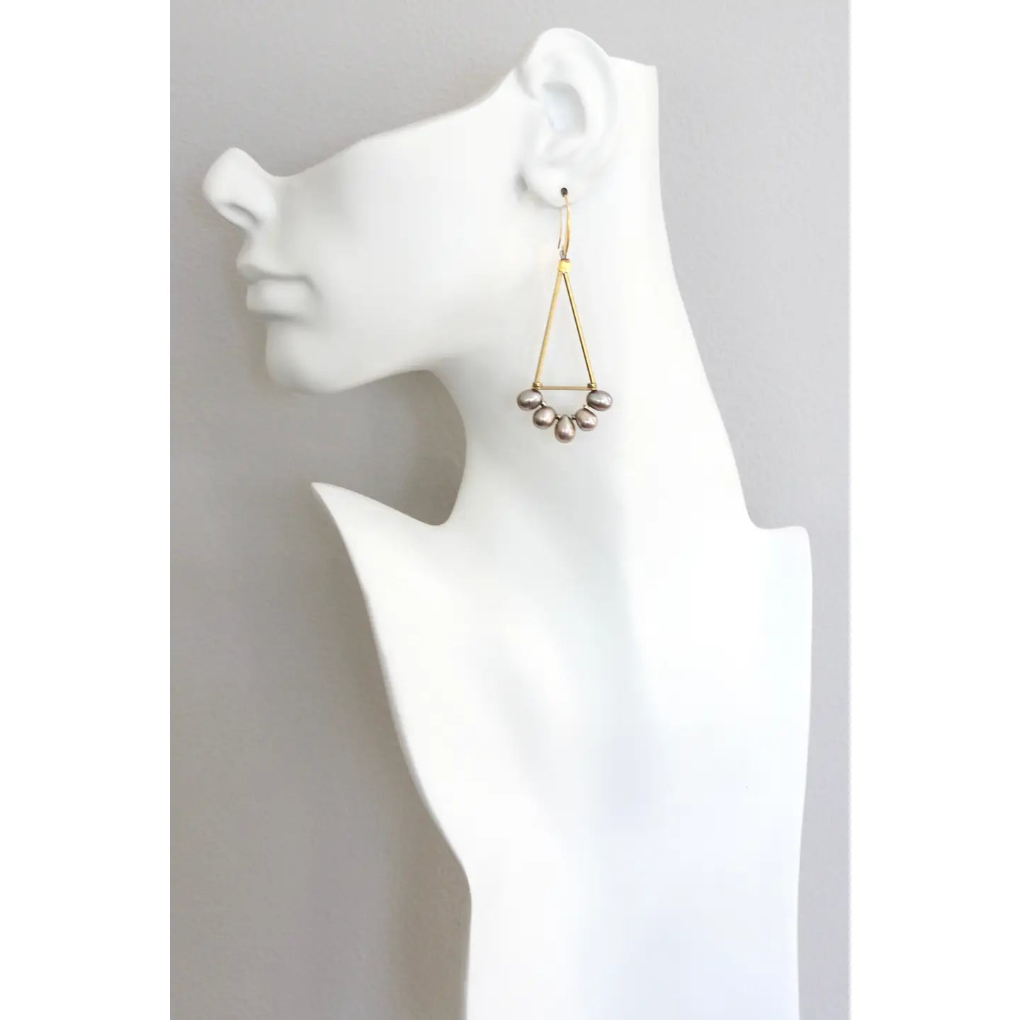 Freshwater Pearl Geometric Earrings
