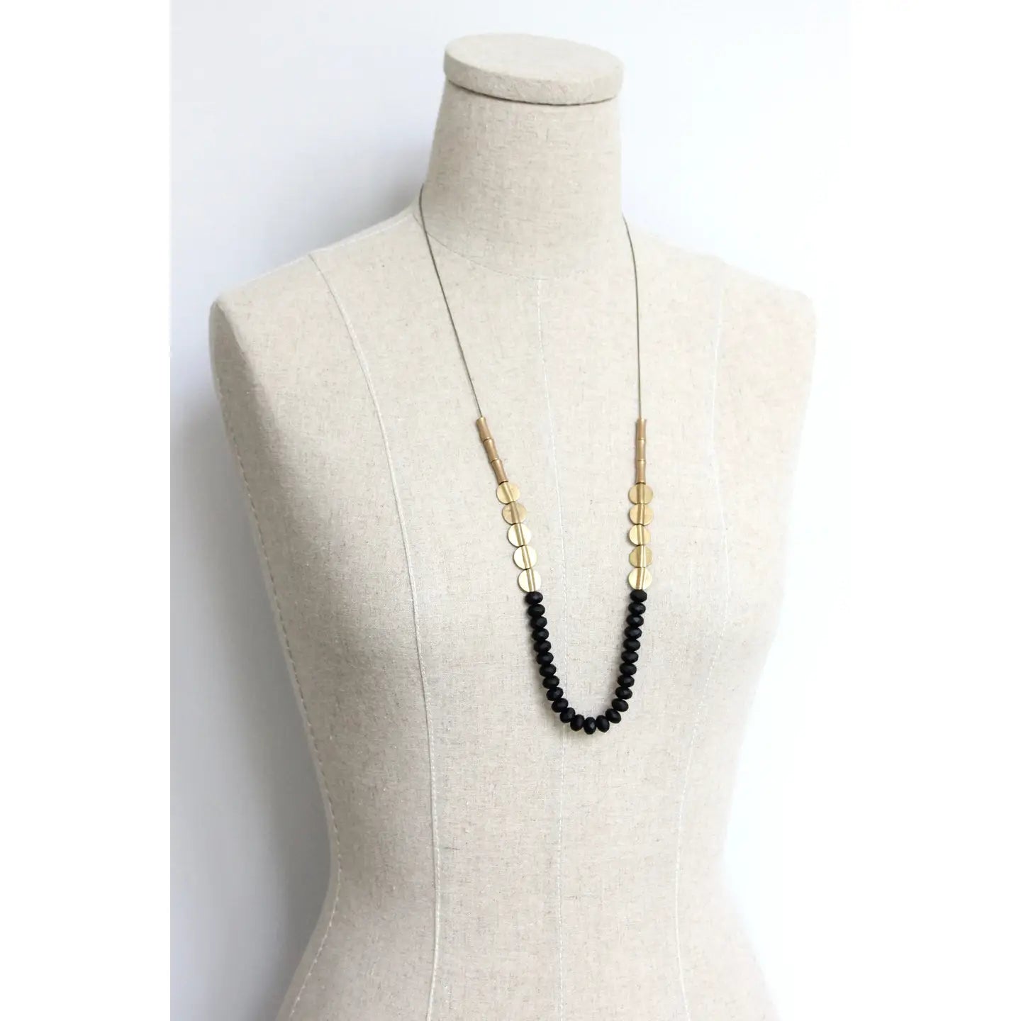 Black & Brass Necklace