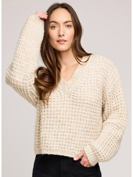 Willow V-Neck Sweater - Oat