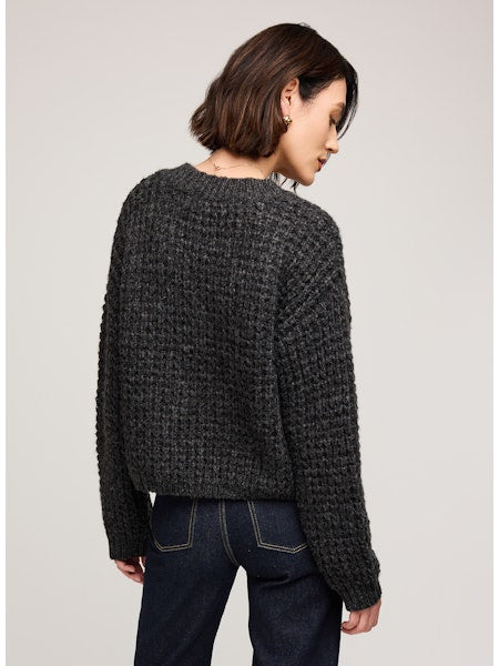 Willow V-Neck Sweater - Charcoal