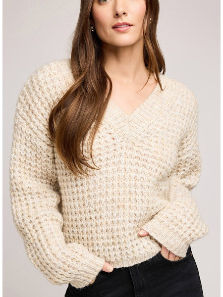 Willow V-Neck Sweater - Oat