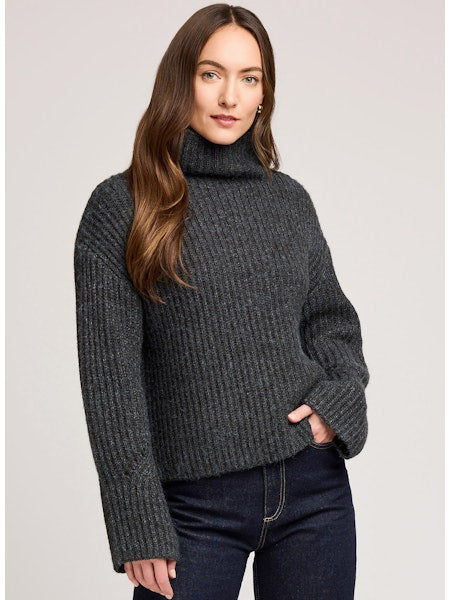 Marlow Turtleneck Sweater - Charcoal