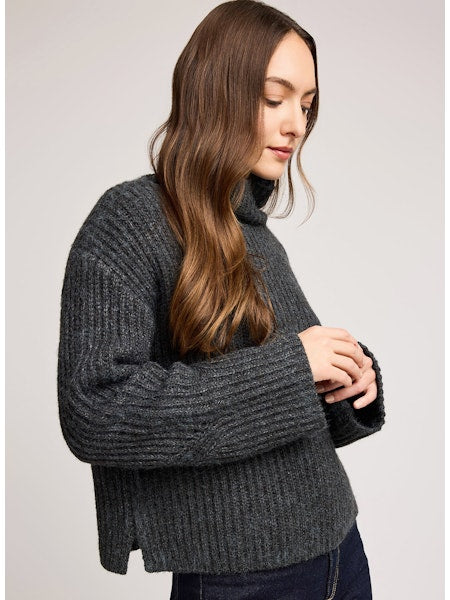 Marlow Turtleneck Sweater - Charcoal