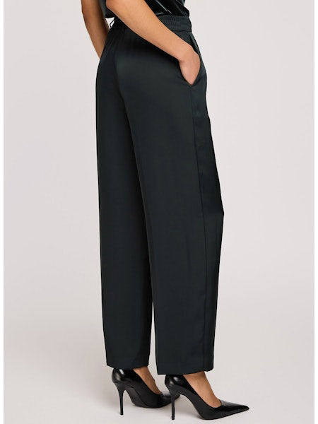 Amelie Wide Leg Flowy Pants - Wintergreen