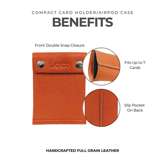 Compact Card Holder / AirPod Case - Moss