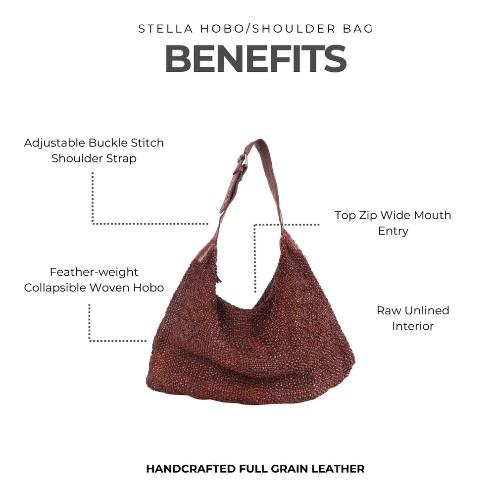Stella Hobo Shoulder Bag - Brown