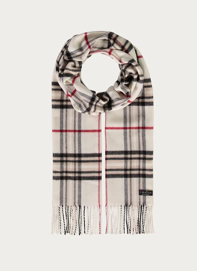 Cashmink Plaid Scarf - Off White