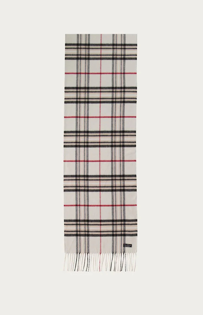 Cashmink Plaid Scarf - Off White