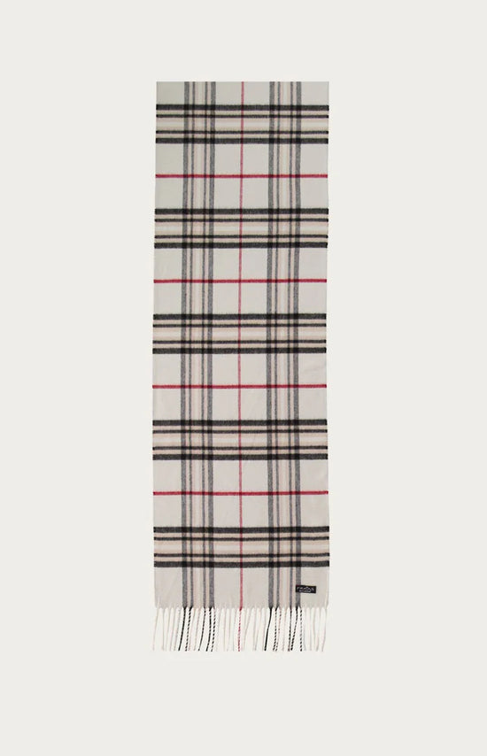 Cashmink Plaid Scarf - Off White