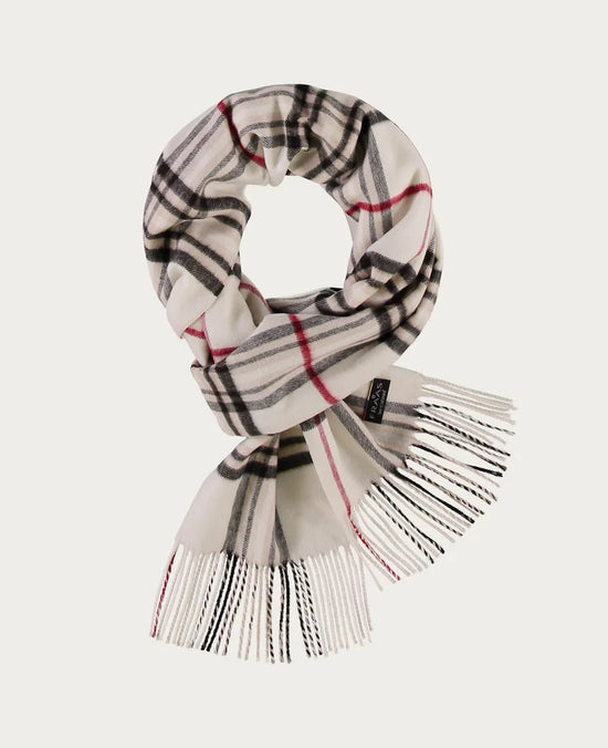 Cashmink Plaid Scarf - Off White